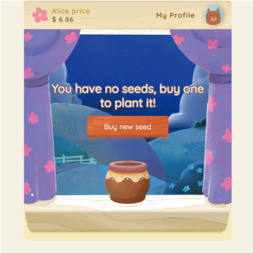種を買う画面